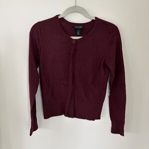 White House Black Market Maroon Cardigan